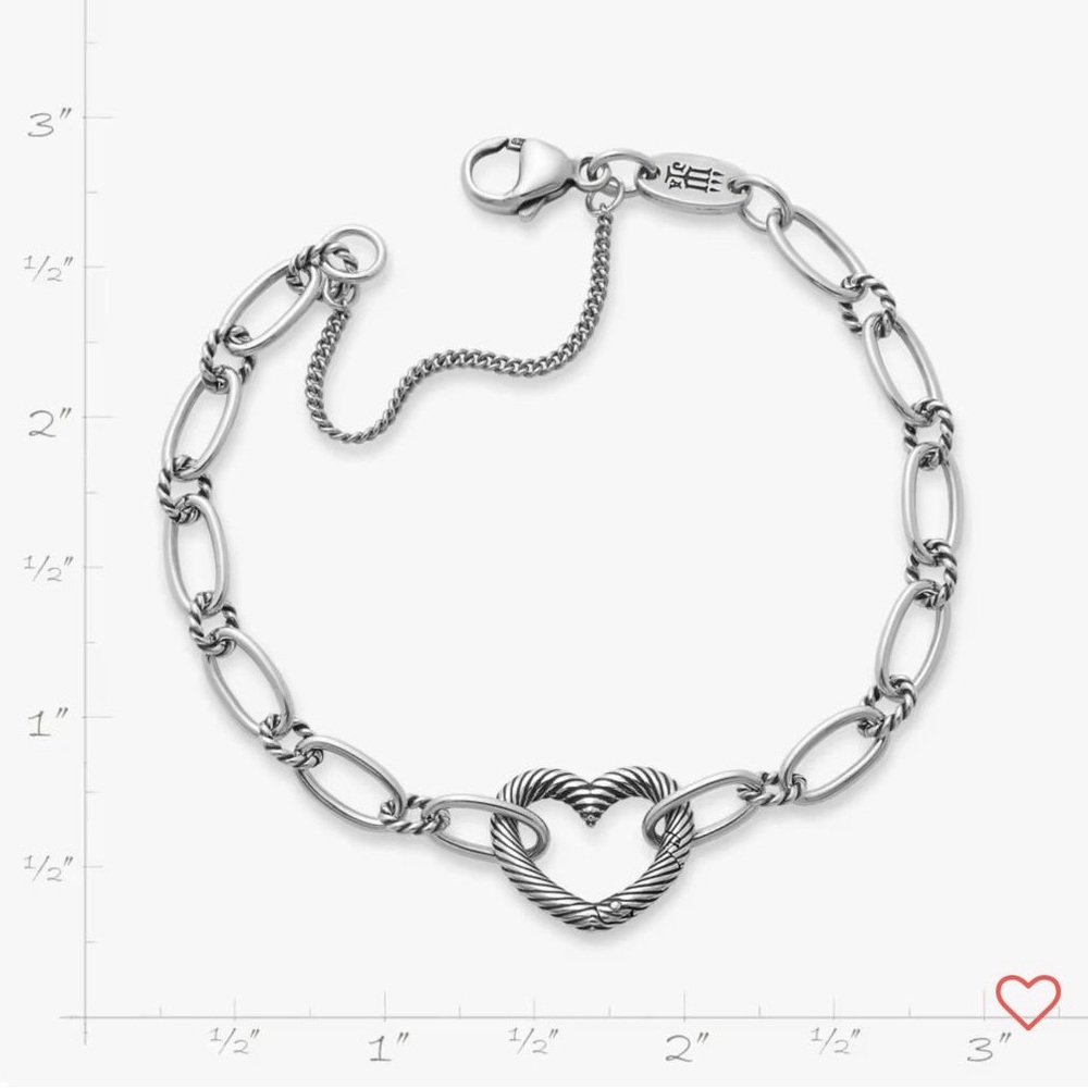 James Avery- Changeable Heart Charm Bracelet